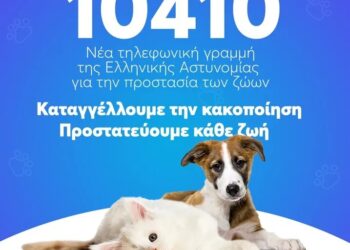 Νομικό πλαίσιο: 10410 γραμμή της Αστυνομίας για τη προστασία των ζώων