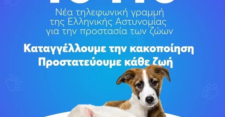 Νομικό πλαίσιο: 10410 γραμμή της Αστυνομίας για τη προστασία των ζώων