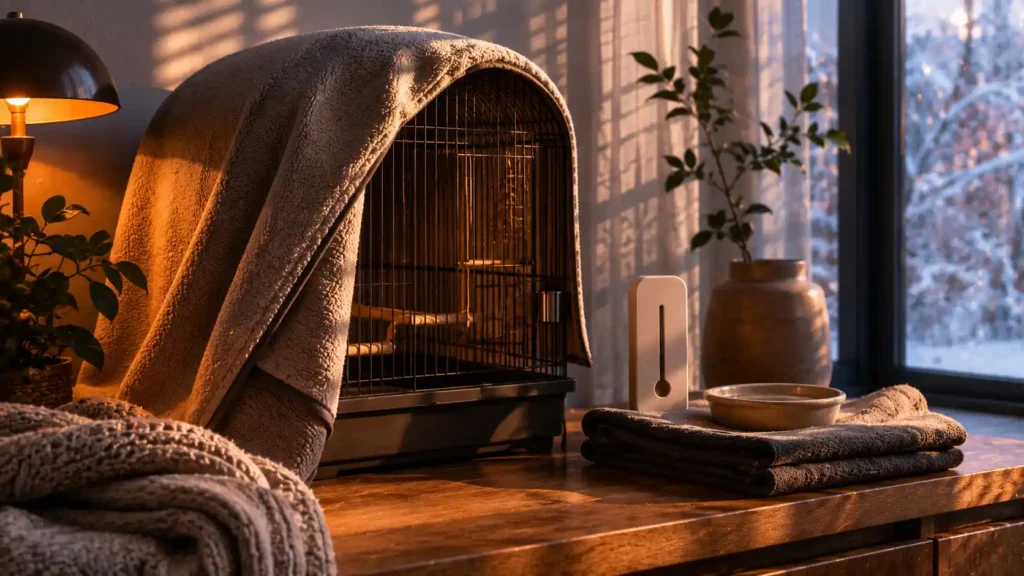 Σκηνή ετοιμότητας διάσωσης με κουβέρτα, φακό, μπολ νερού και καθαρό αρνητικό χώρο