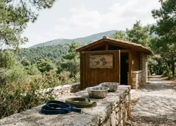 Καθαρή editorial εικόνα pet lifestyle με φυσικό φως, αρνητικό χώρο και συμβολικά στοιχεία φροντίδας