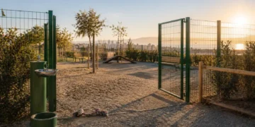 Σκηνή εκπαίδευσης και συμπεριφοράς με λουρί, παιχνίδια, markers και απαλό φυσικό φως