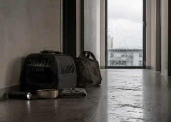 Σκηνή εκπαίδευσης και συμπεριφοράς με λουρί, παιχνίδια, markers και απαλό φυσικό φως