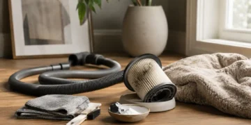 Καθαρή editorial εικόνα pet lifestyle με φυσικό φως, αρνητικό χώρο και συμβολικά στοιχεία φροντίδας