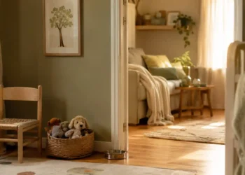 Καθαρή editorial εικόνα pet lifestyle με φυσικό φως, αρνητικό χώρο και συμβολικά στοιχεία φροντίδας