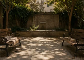 Καθαρή editorial εικόνα pet lifestyle με φυσικό φως, αρνητικό χώρο και συμβολικά στοιχεία φροντίδας