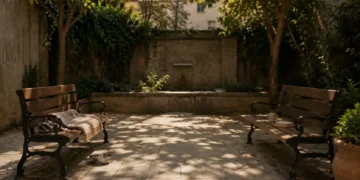 Καθαρή editorial εικόνα pet lifestyle με φυσικό φως, αρνητικό χώρο και συμβολικά στοιχεία φροντίδας