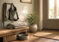 Καθαρή editorial εικόνα pet lifestyle με φυσικό φως, αρνητικό χώρο και συμβολικά στοιχεία φροντίδας