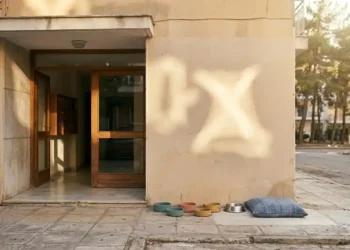 Καθαρή editorial εικόνα pet lifestyle με φυσικό φως, αρνητικό χώρο και συμβολικά στοιχεία φροντίδας