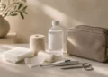 Καθαρή editorial εικόνα pet lifestyle με φυσικό φως, αρνητικό χώρο και συμβολικά στοιχεία φροντίδας